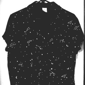 Blue and White Constellations Top